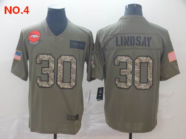 Men's Denver Broncos 30 Phillip Lindsay Jersey NO.4 ;